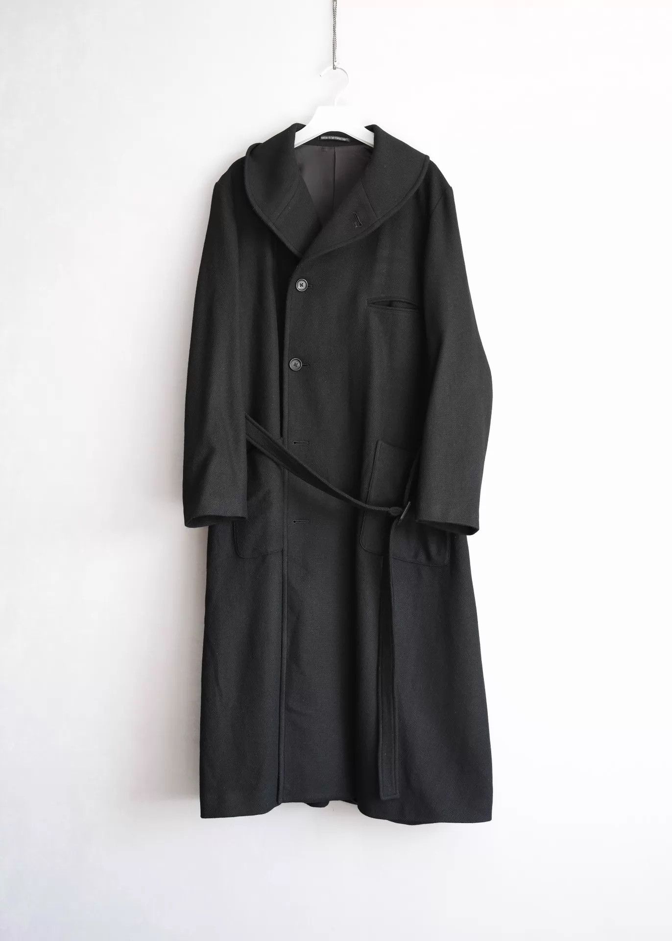 Yohji Yamamoto Yohji Yamamoto 23AW Stand Collar Waist-Tie Coat 1 Size US S / EU 44-46 / 1 - 1 Thumbnail