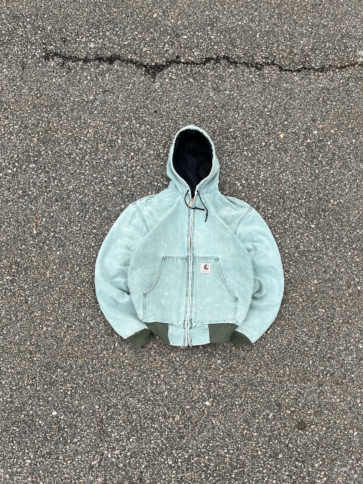 image of Faded Mint Green Carhartt Active Jacket - Small, Men's