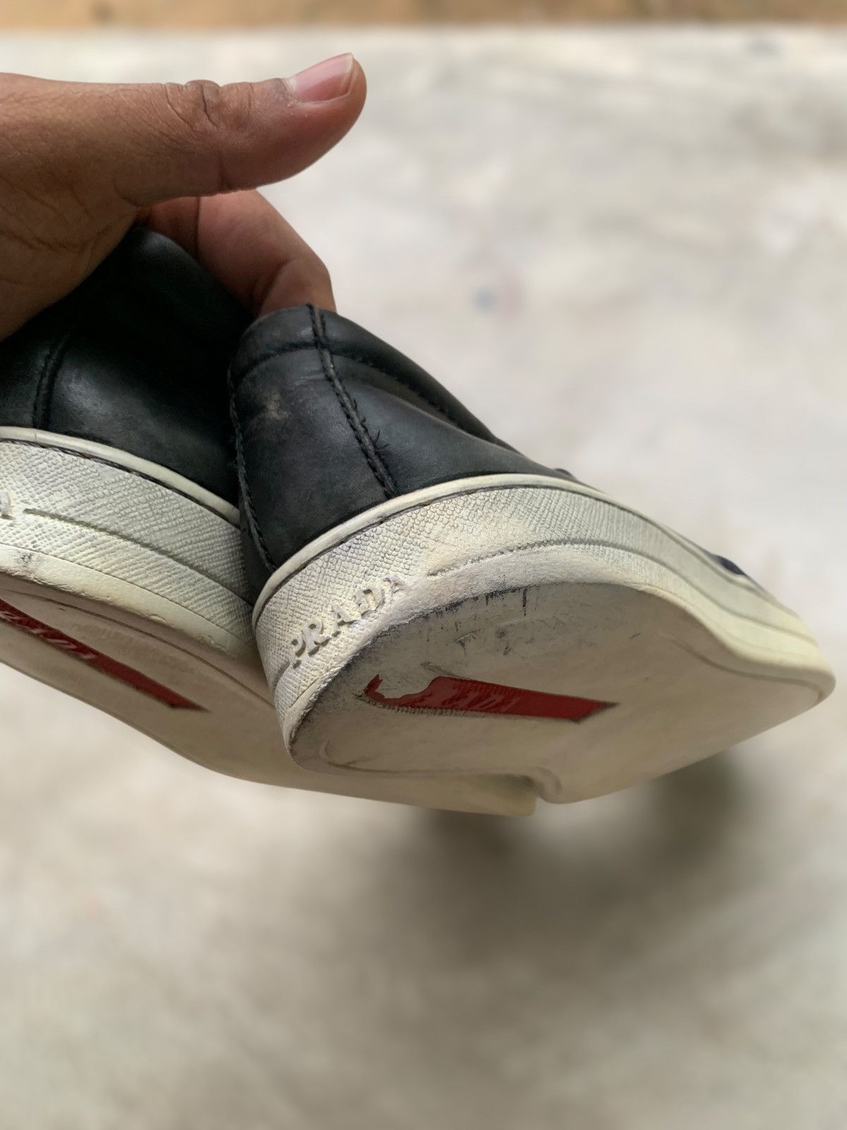 Prada Black Suede Prada Slip On Sneakers Size US 6 / EU 39 - 14 Thumbnail