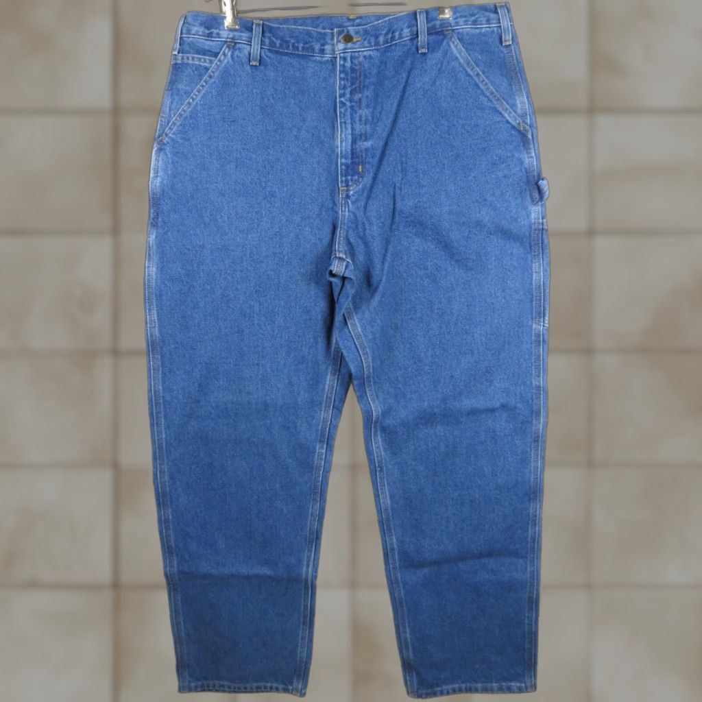Carhartt Carhartt Jeans 40X34 Denim Relaxed Fit Carhartt Jeans 40X34 Blue Mens Regular 40 Waist Inseam 34 Denim Dungaree Cargo Carpenter Work Pants Used Size US 40 / EU 56 - 1 Thumbnail