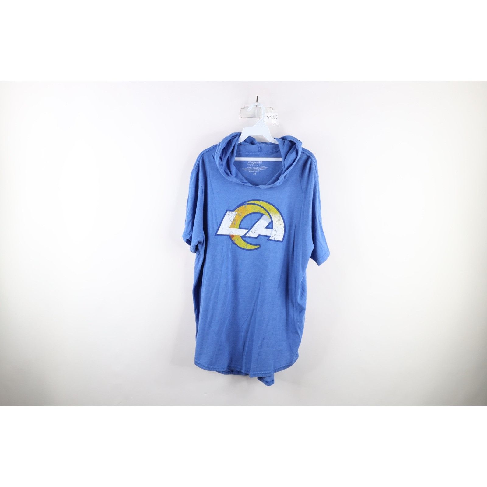 Majestic Majestic Los Angeles Rams Football Hooded T-Shirt Size XL / US 12-14 / IT 48-50 - 1 Thumbnail