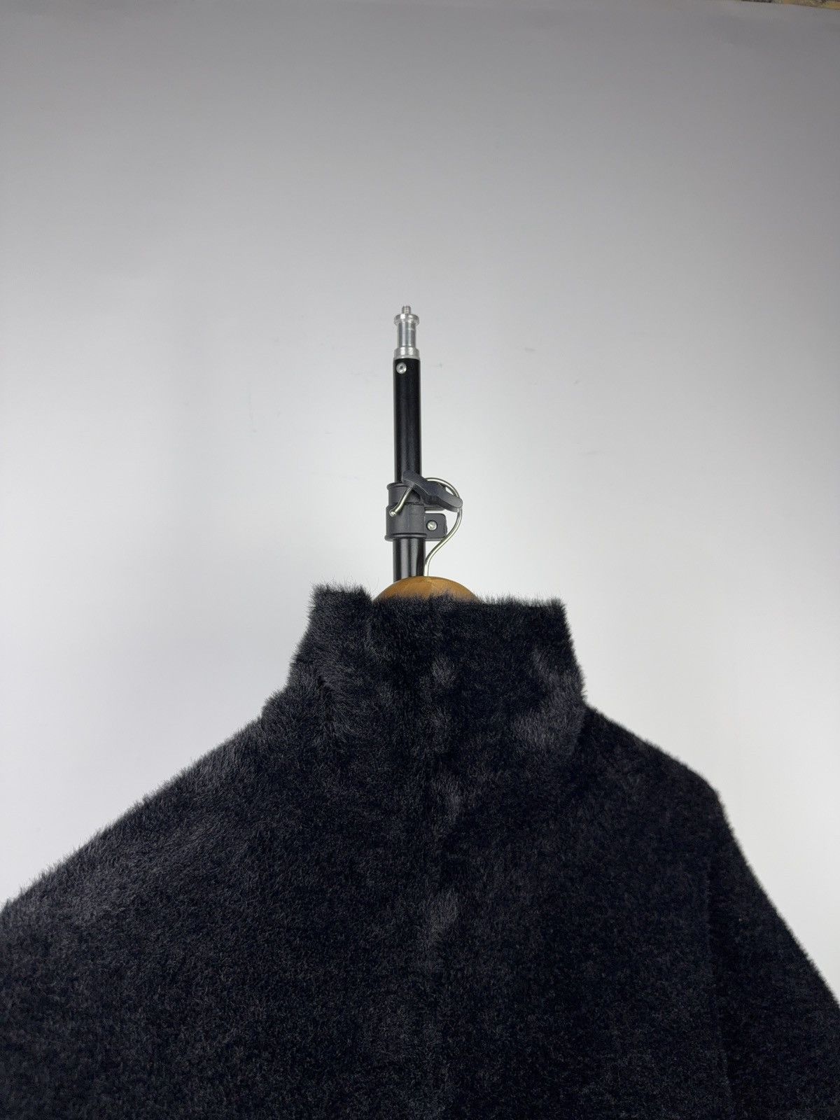 Japanese Brand Retro Fuzzy Knit Turtleneck Poncho Cape Sweater Charcoal Size ONE SIZE - 7 Thumbnail