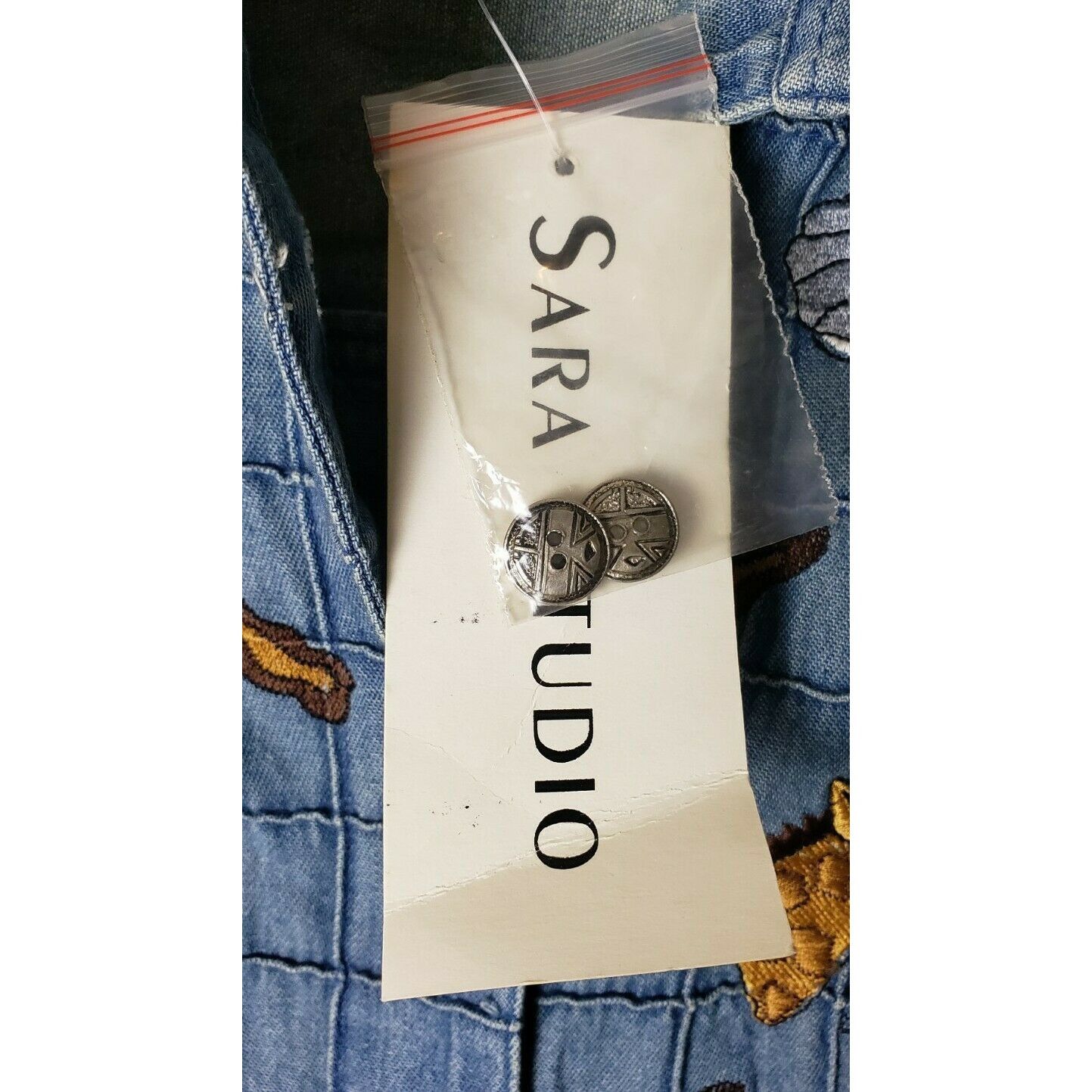 Other Sara Studio Womens Denim Top S Safari Zoo Animals Vintage Lo Size S / US 4 / IT 40 - 7 Thumbnail