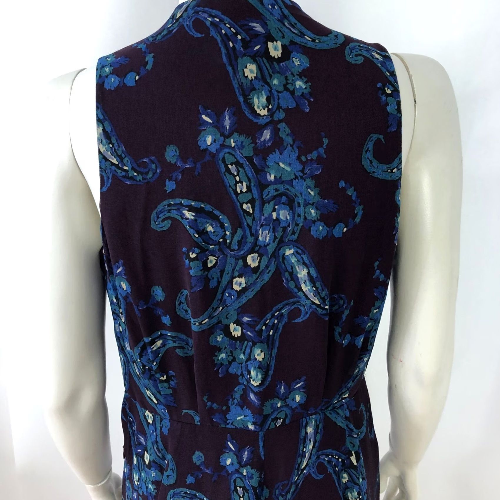 Vintage CAbi 4 Women's A-Line Midi Dress Purple Blue MINT #3461 Size S / US 4 / IT 40 - 5 Thumbnail