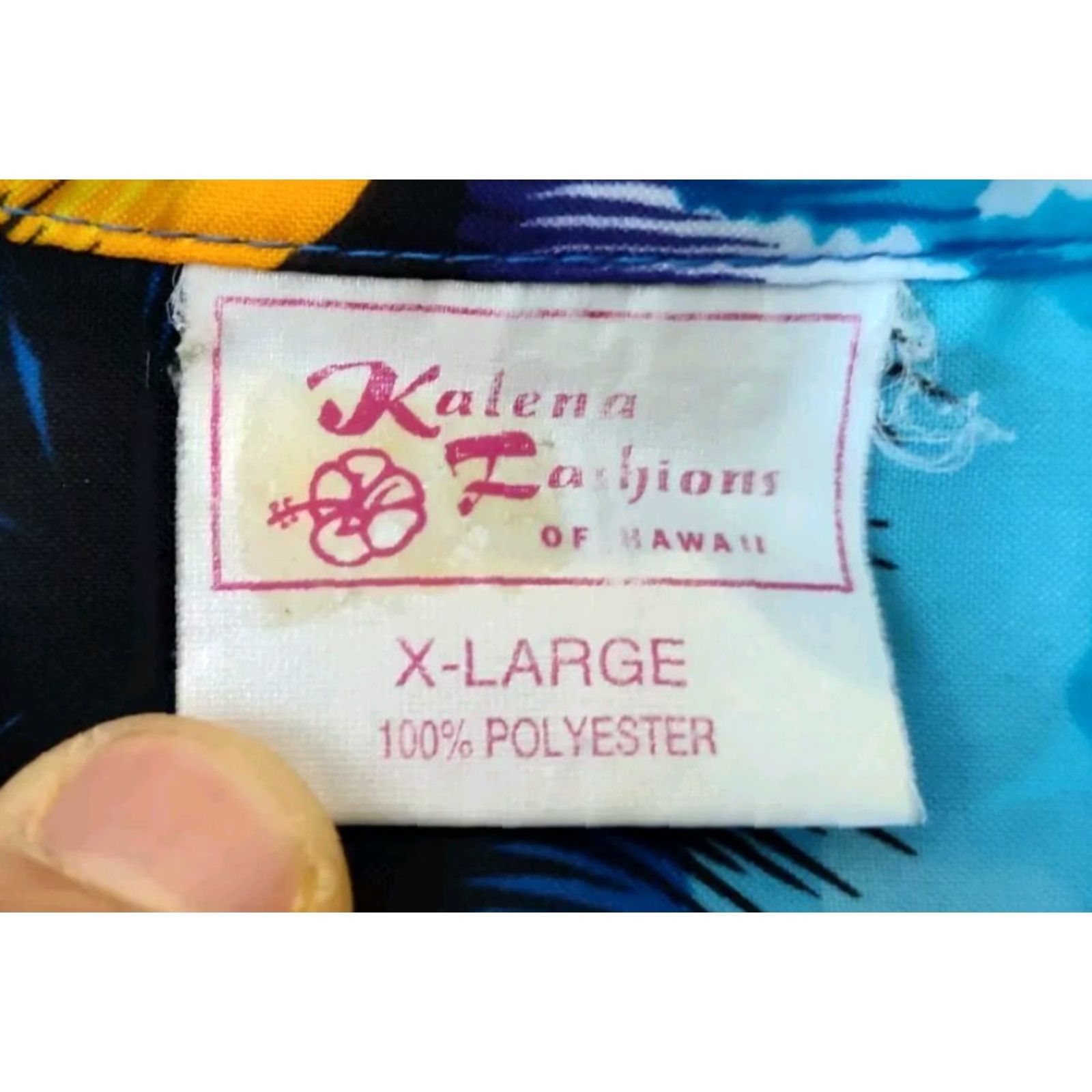 Vintage VINTAGE Kalena Fashions Hawaiian Camp Shirt Mens XL Blue Floral Button Up Made In USA Size US XL / EU 56 / 4 - 3 Thumbnail
