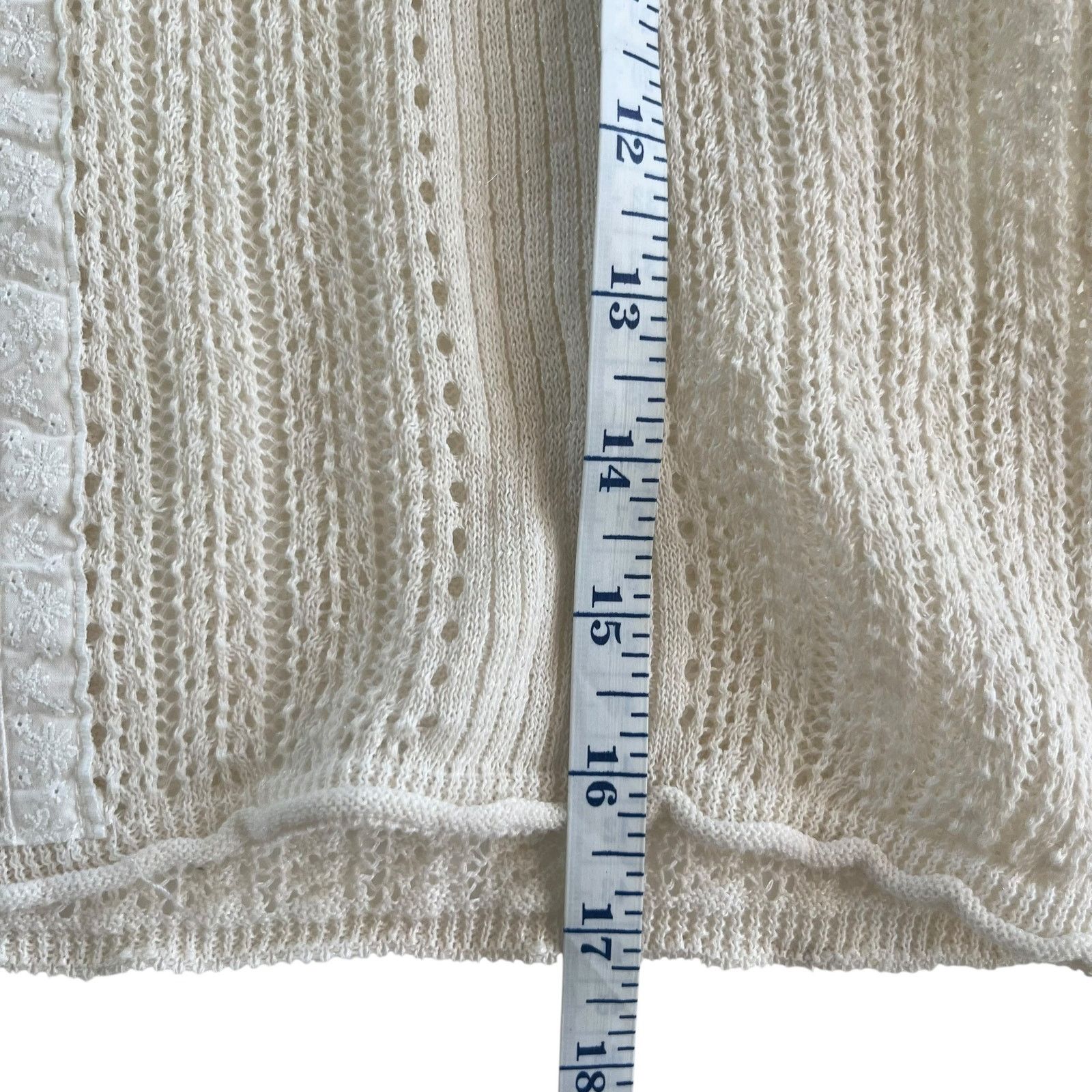Zara Zara Romantic Sheer Knit Top Lace Trim High Neck Top Size S / US 4 / IT 40 - 9 Thumbnail