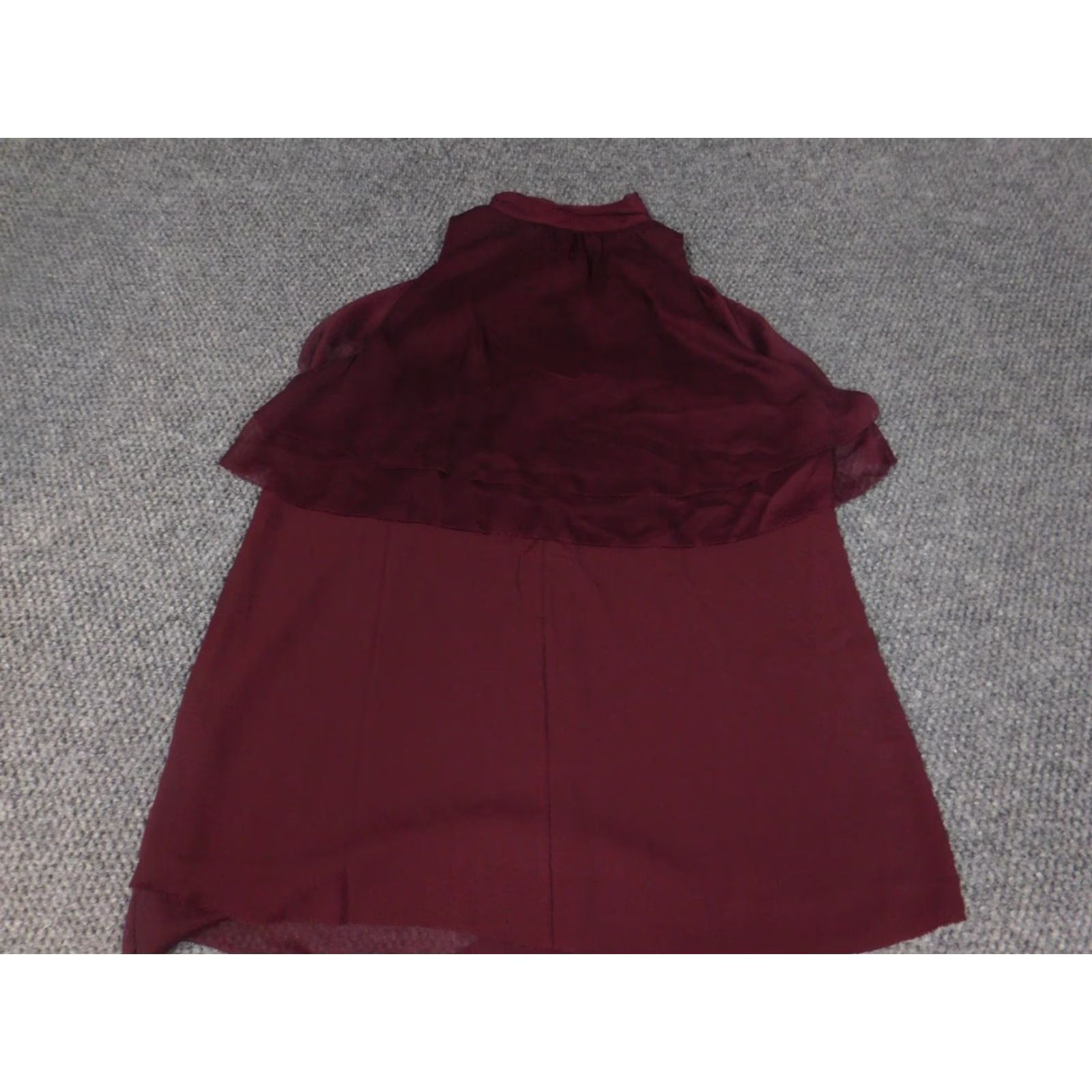 White House Black Market White House Black Market Blouse Womens 12 Purple Crew Neck Sleeveless Pullover Casual Polyester Rayon Solid Regular Stretch 12 Women Blouse Size XL / US 12-14 / IT 48-50 - 7 Thumbnail