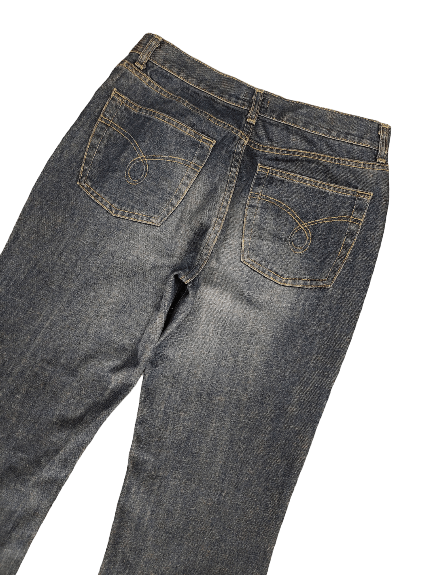 If Six Was Nine Flare Jeans Fishbone Faded Boot Cut Bell Bottom Size US 28 / EU 44 - 14 Thumbnail
