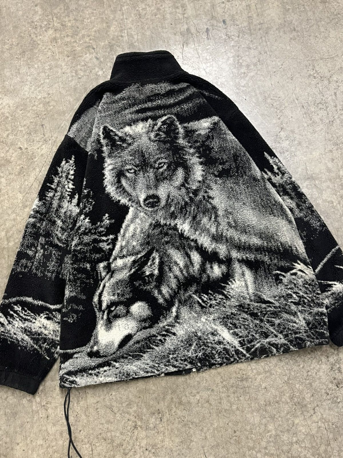 Vintage Vintage AOP Animal wolf fleece vintage streetwear hype Size US M / EU 48-50 / 2 - 1 Thumbnail