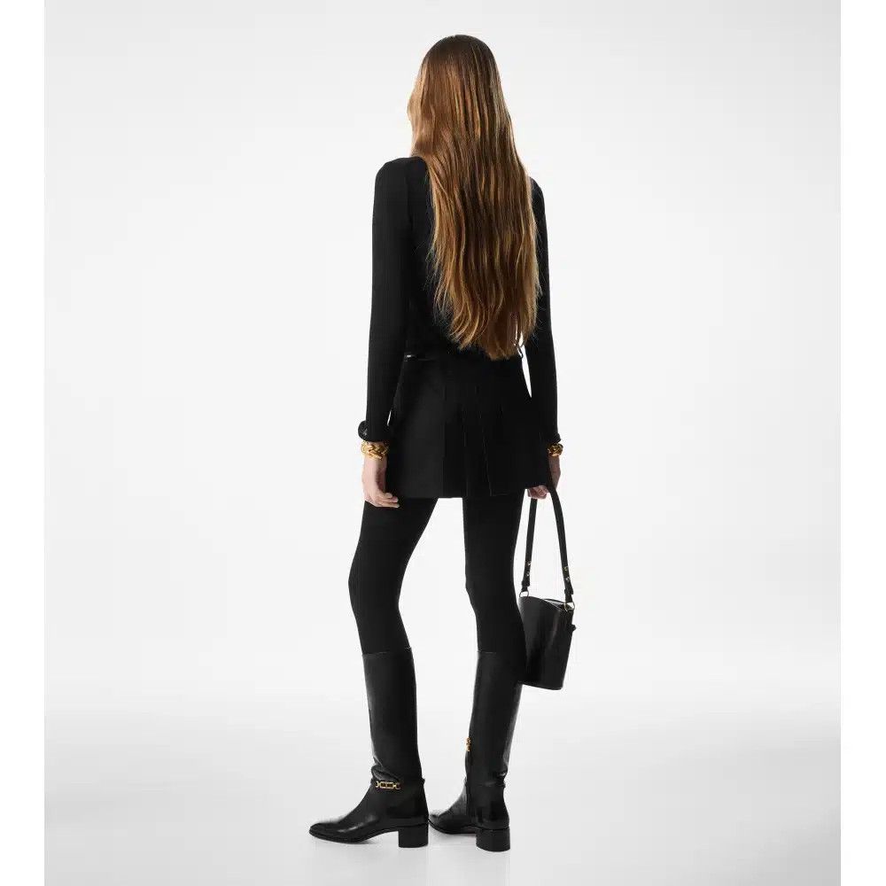 Tom Ford o1loc1c0925 W3492 Block Heel Leather Boots in Black Size US 8 / IT 38 - 6 Thumbnail