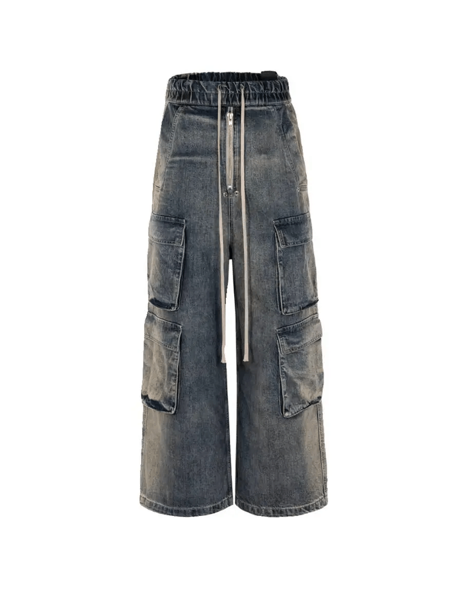 Japanese Brand × Jean Heavy vintage gradient washed wide-leg loose jeans Size US 30 / EU 46 - 3 Thumbnail