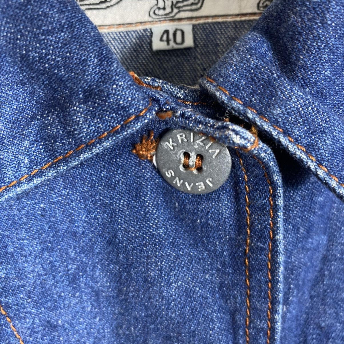 Krizia Vintage Krizia Jeans Embroidered Flowers Button Jacket Size S / US 4 / IT 40 - 5 Thumbnail
