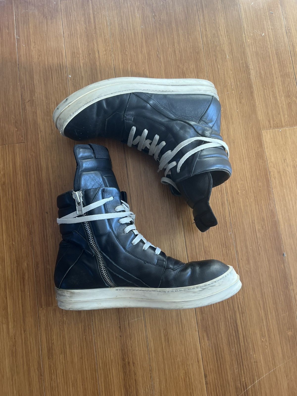 Rick Owens Rick Owens Geobasket Sneaker Black Size 13/46 Size US 13 / EU 46 - 11 Thumbnail