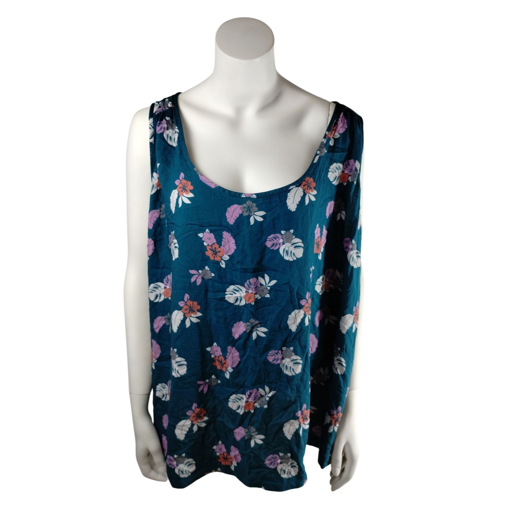 Other Evri Womens 3X Plus Size Floral Print Blue Rayon Sleeveless Size 3XL / US 20-22 - 1 Thumbnail