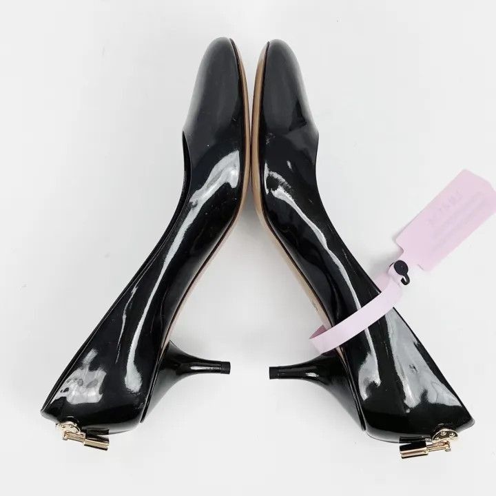 Louis Vuitton Louis Vuitton Black Patent Leather Heels -2508 Size US 6 / IT 36 - 8 Thumbnail