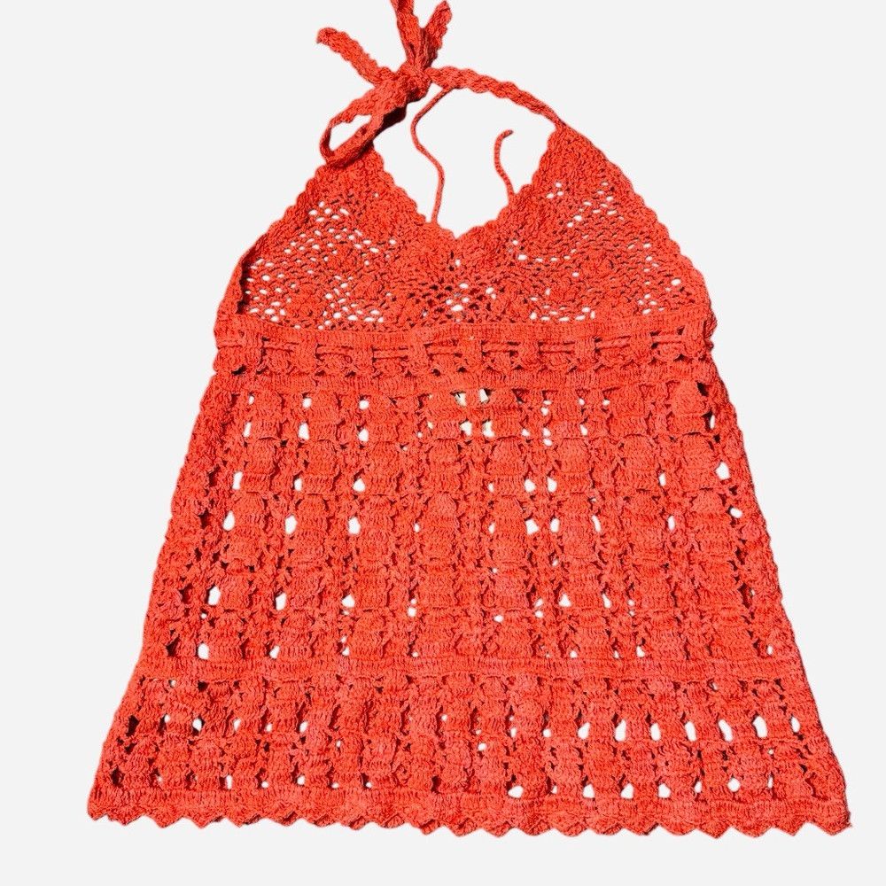 Free People NWT New $128 Free People Bayside Crochet Radiant Watermelon Size L / US 10 / IT 46 - 4 Thumbnail