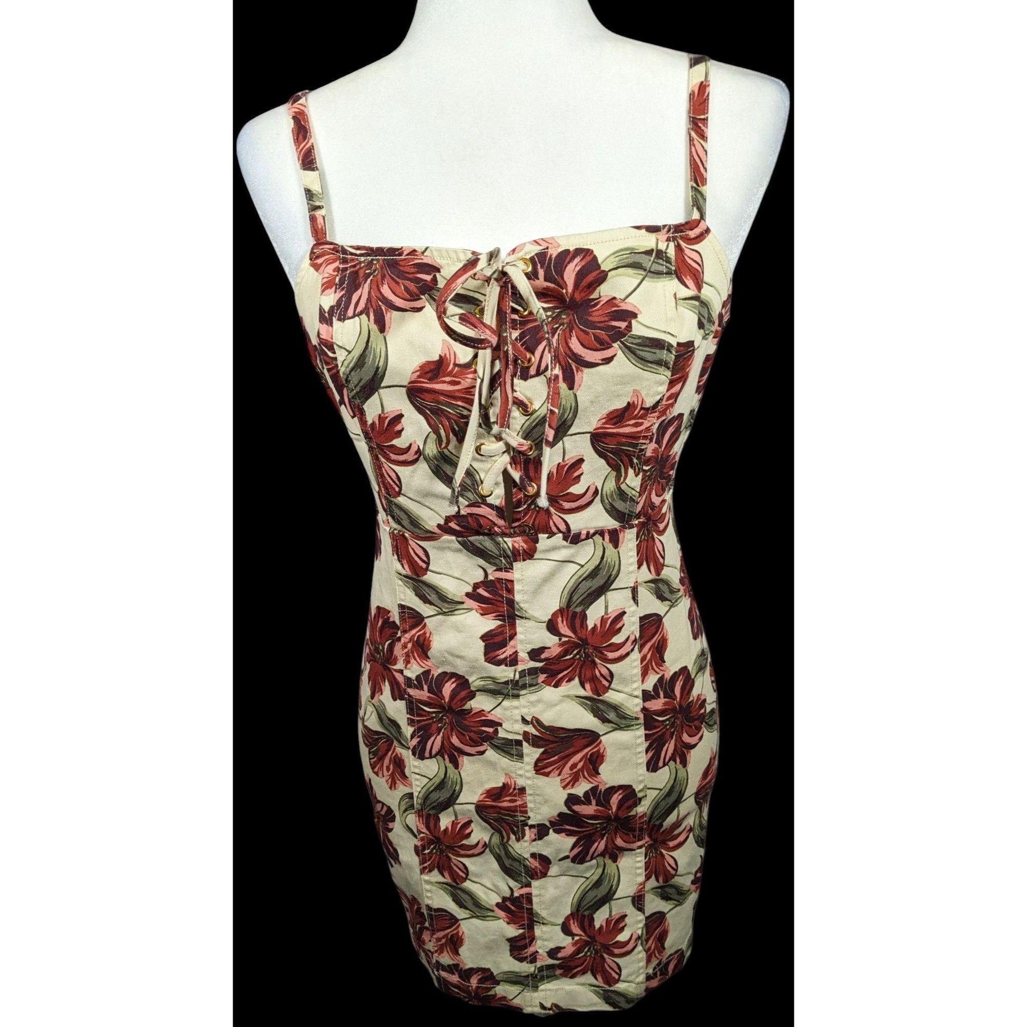 Other GBE Los Angeles 90s Style Cream And Pink Floral Dress Size M Size M / US 6-8 / IT 42-44 - 4 Thumbnail