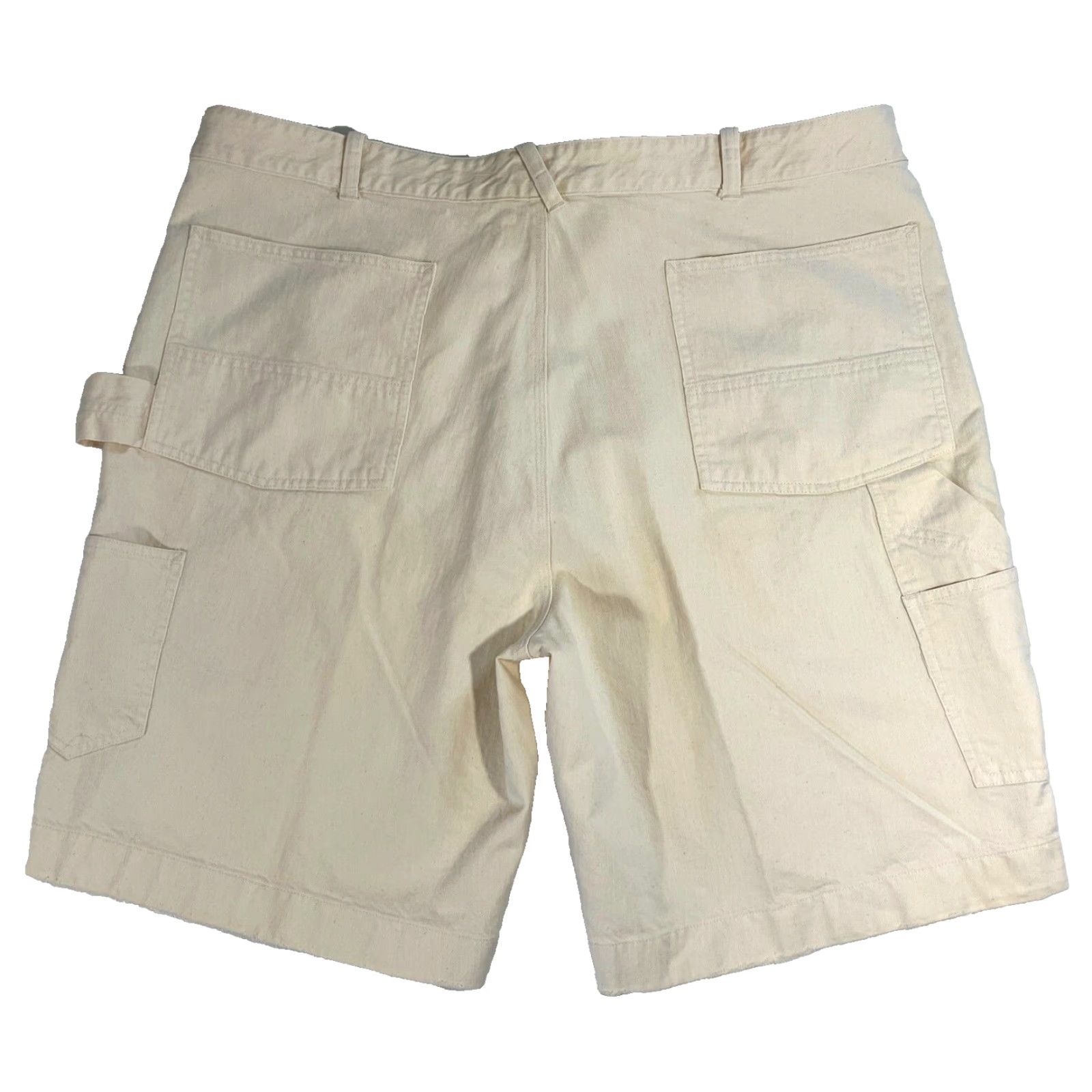 Polo Ralph Lauren Polo Ralph Lauren Men'S Carpenter Shorts 10" Sz 42 Off-White 90s Vintage Cotton Canvas Casual 42 Mens Size US XL / EU 56 / 4 - 2 Thumbnail
