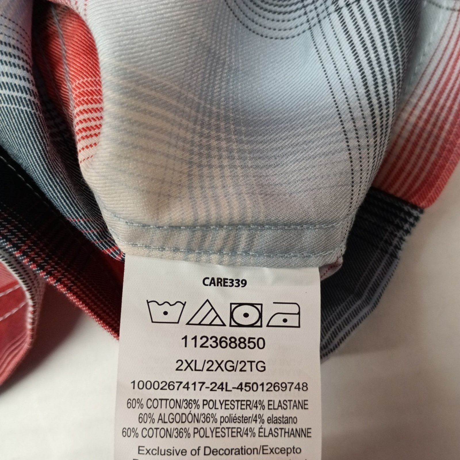 Wrangler Wrangler Shirt Men's 2XL Red Plaid Convertible Sleeves Size US XXL / EU 58 / 5 - 9 Thumbnail