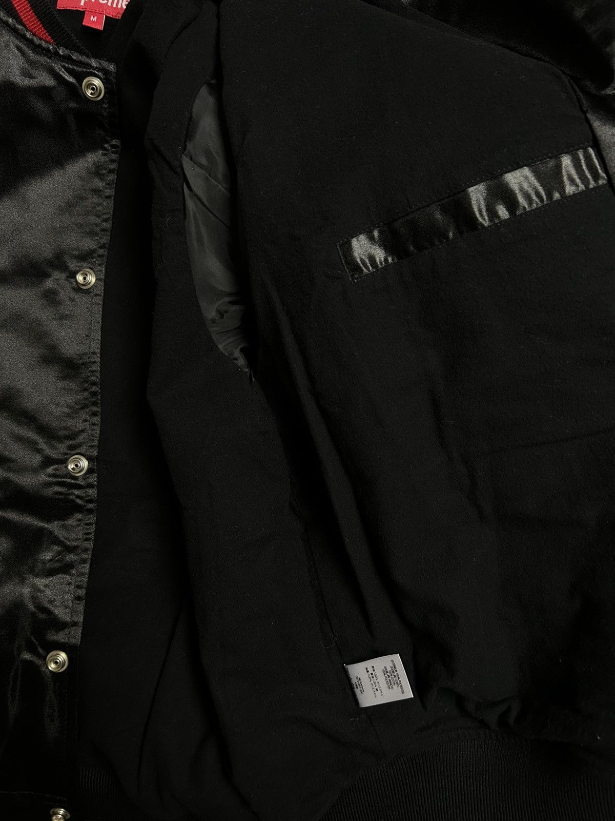 Supreme × Thrasher Supreme Thrasher Satin Varsity Jacket Size US M / EU 48-50 / 2 - 4 Thumbnail