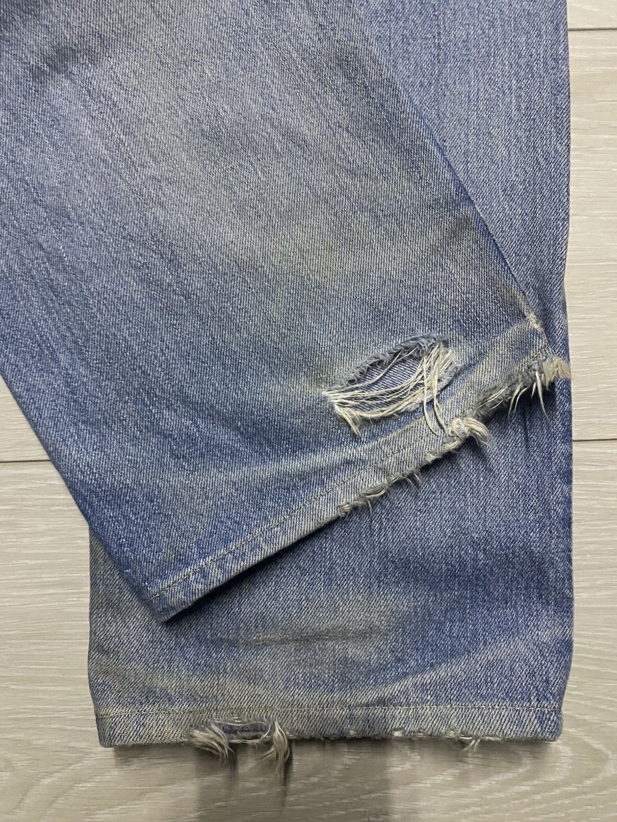 Lee × Number (N)ine Vintage Lee Riders Mud Wash Distressed Loose Jeans Size US 32 / EU 48 - 12 Thumbnail