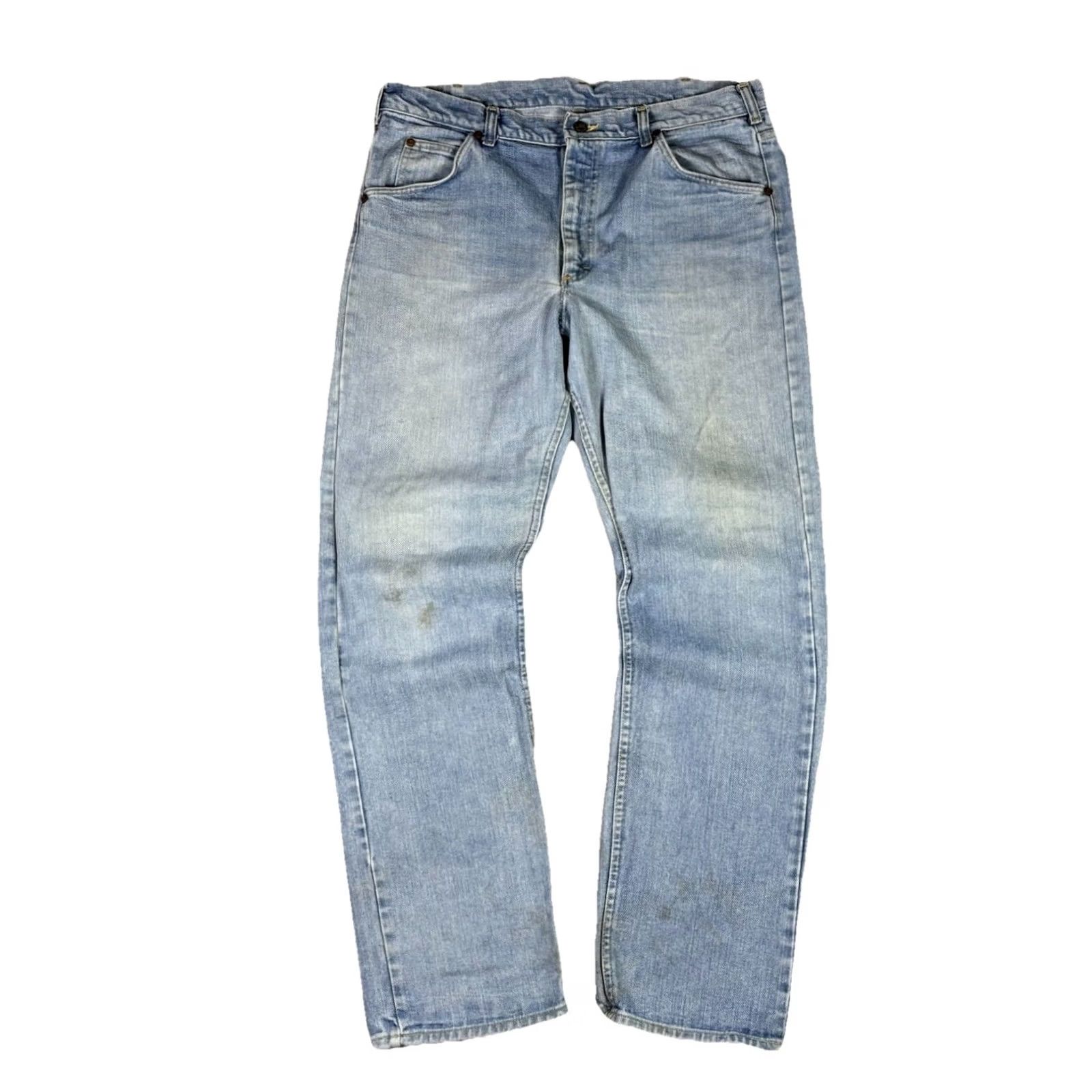 Lee VINTAGE Lee Jeans Size 38x32 blue distressed denim workwear 90s Mens Jeans Size US 38 / EU 54 - 2 Thumbnail