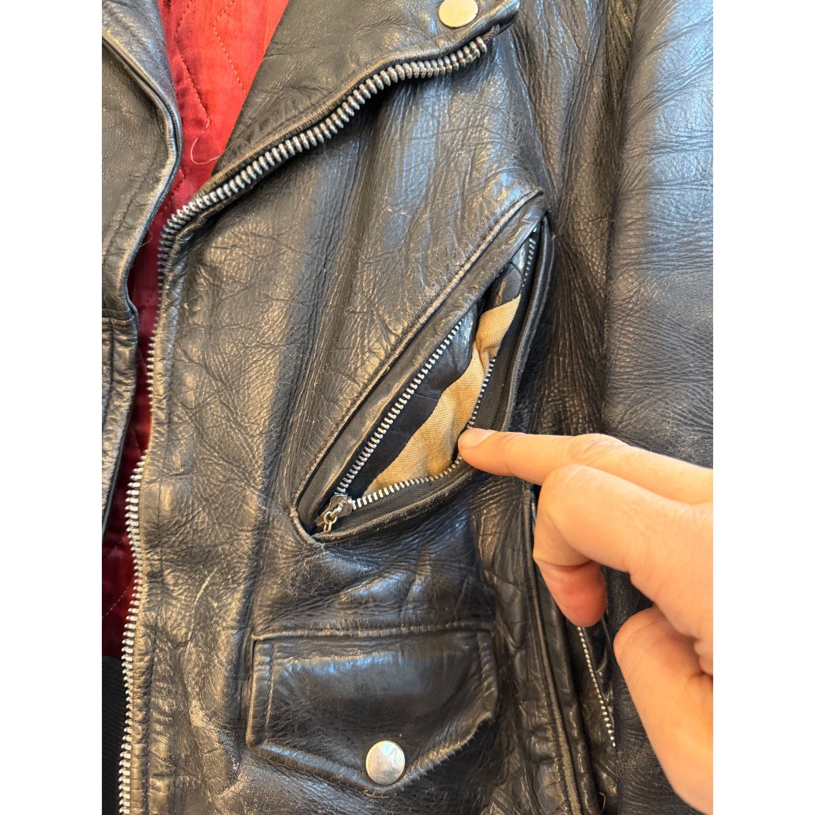 Vintage Vintage Kit Carson 50's Black Leather Moto Jacket Size US S / EU 44-46 / 1 - 5 Thumbnail