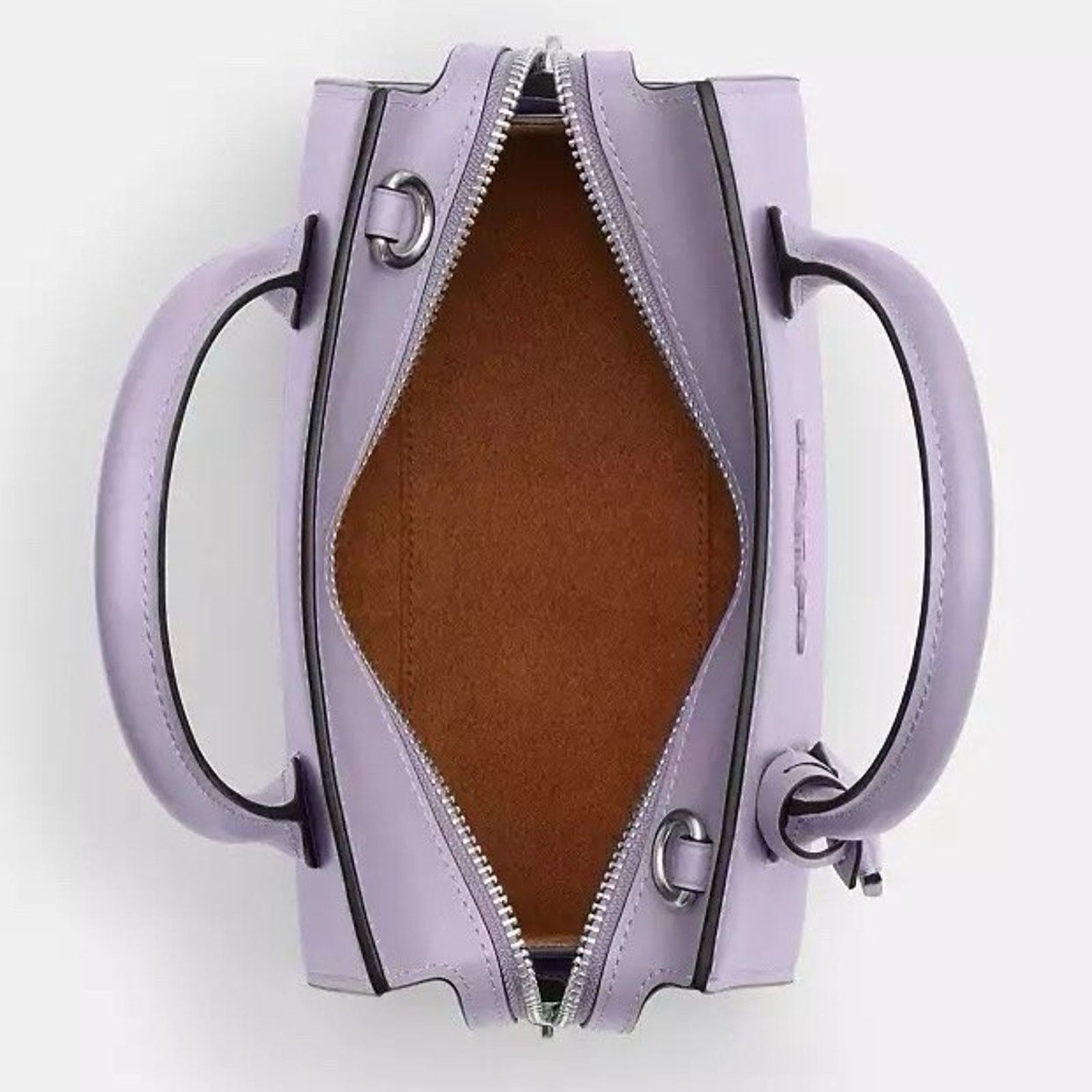Coach NWT COACH Andrea Carryall Bag Leather CP081 Silver/Lilac Size ONE SIZE - 6 Thumbnail
