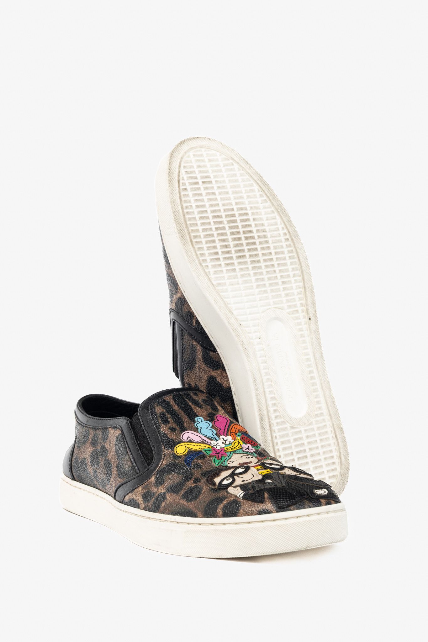 Dolce & Gabbana Dolce & Gabbana DG Family Leopard Slip-On Sneakers Size US 5.5 / IT 35.5 - 5 Thumbnail
