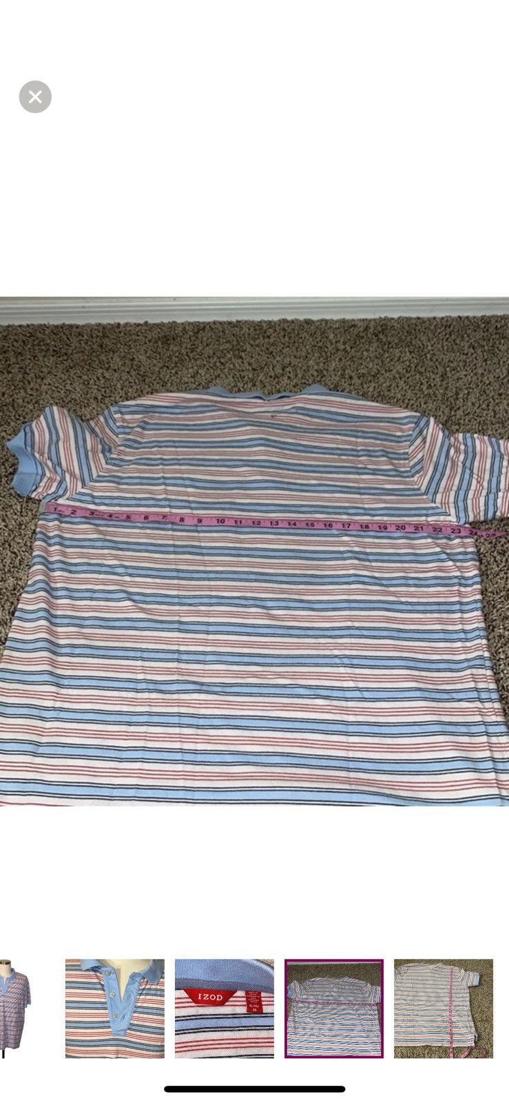 Izod Izod XL striped polo shirt Size US XL / EU 56 / 4 - 4 Thumbnail