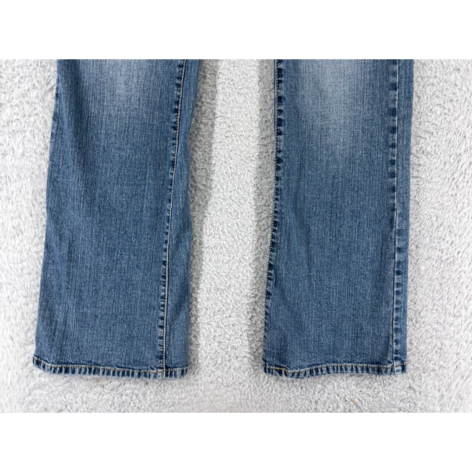 Vintage VINTAGE Fragile Women's Flared Denim Jeans 7 Low Rise Cotton Blend 90s Designer Blue Size 28" / US 6 / IT 42 - 4 Thumbnail