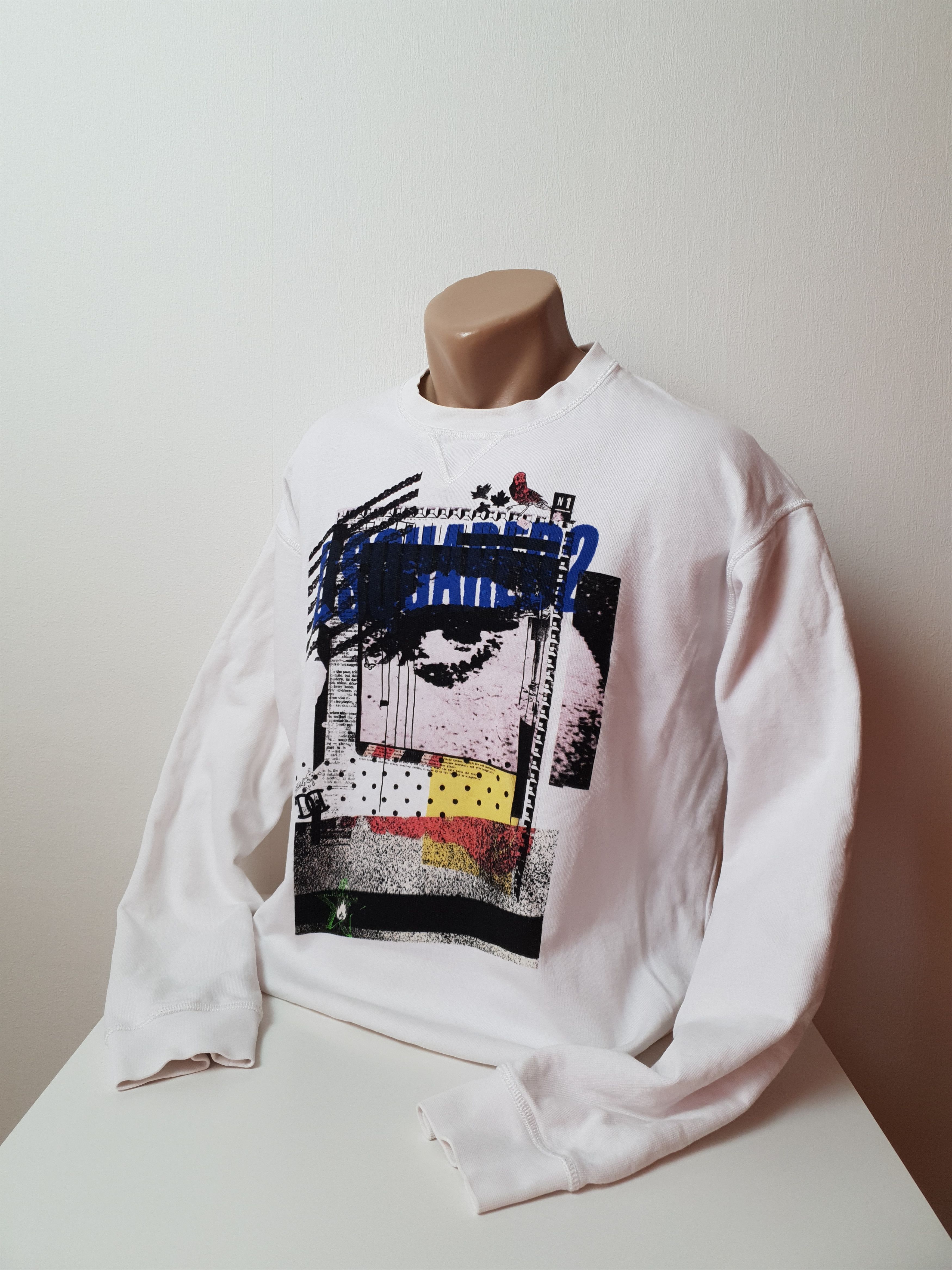 Dsquared2 Vintages DSQUARED2 white sweatshirt men's size L Size US XXL / EU 58 / 5 - 7 Thumbnail