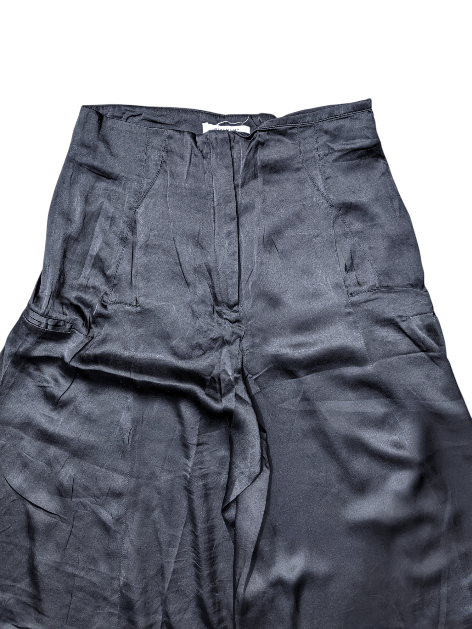 Givenchy Wide Leg Silk Pants Size 27" / US 4 / IT 40 - 3 Thumbnail