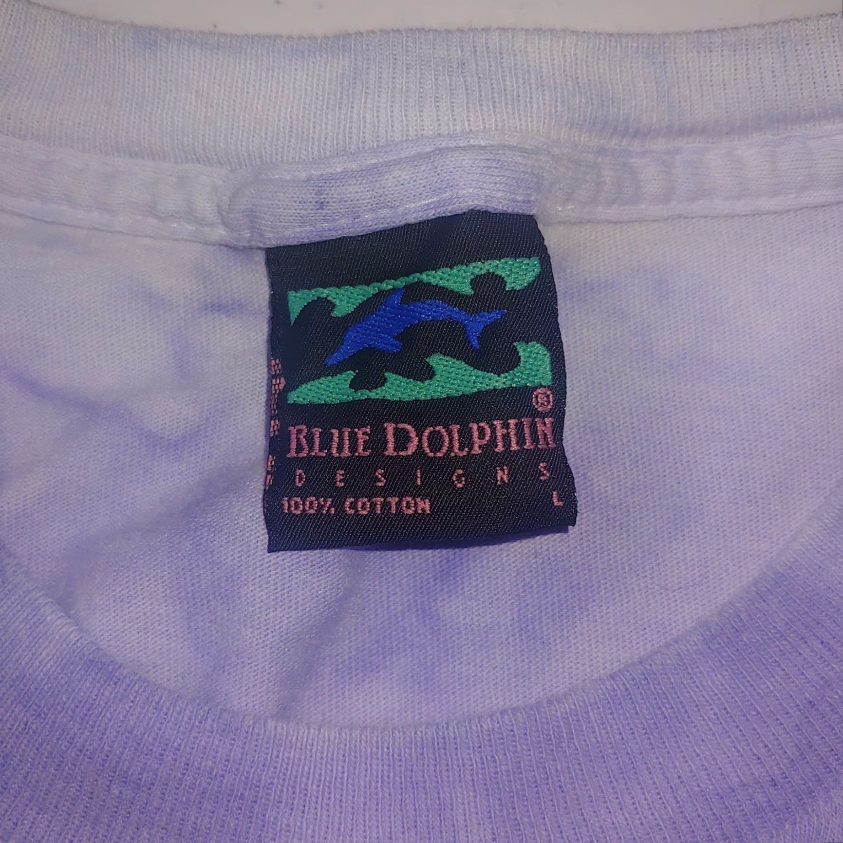 Vintage VINTAGE Blue Dolphin Designs Outer Banks Shirt Large Ocean Map Tie Dye Short Sleeve T-Shirt Mens Large Blue All Over Print OBX Beach North Carolina Size US L / EU 52-54 / 3 - 4 Thumbnail