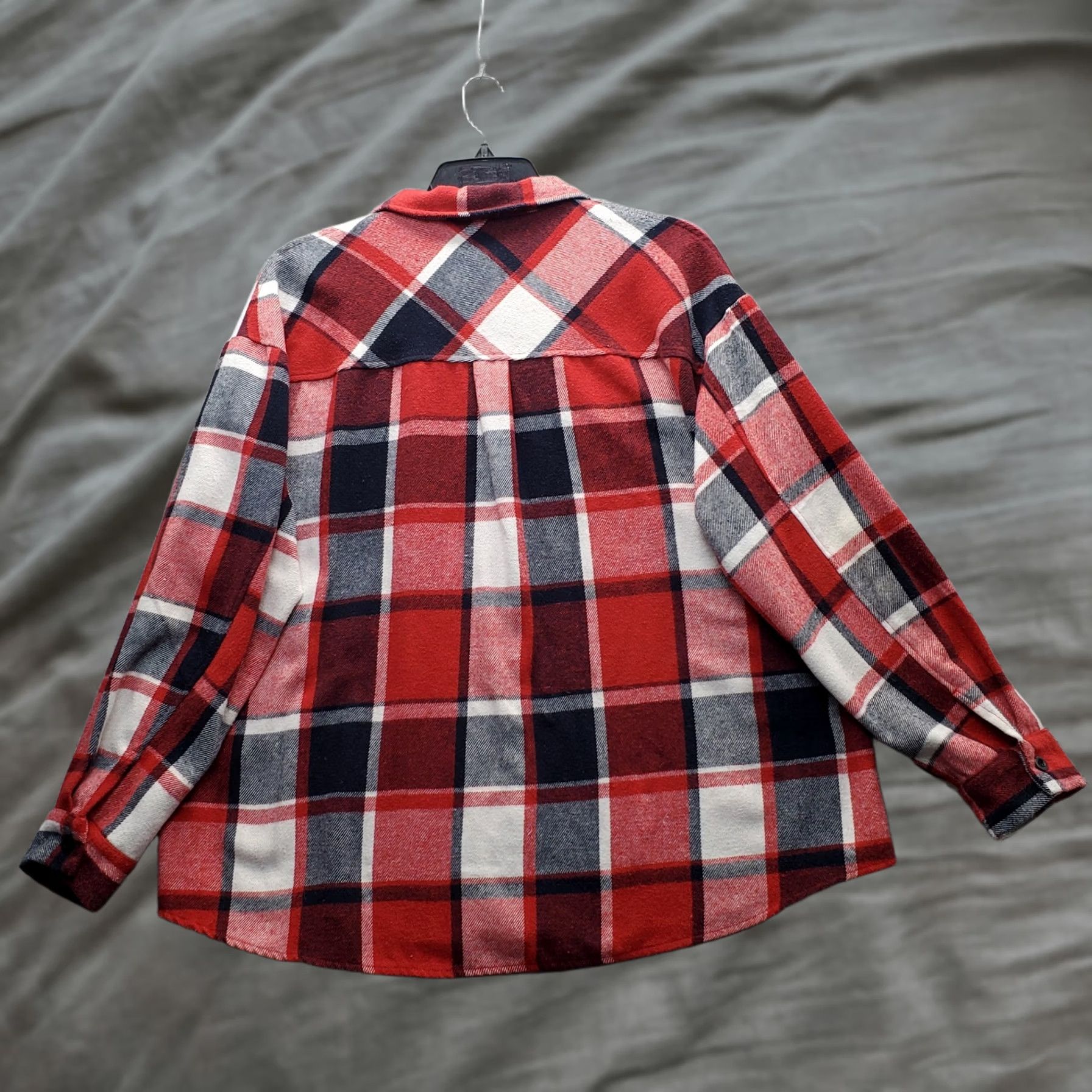 Vintage Automet Flannel Shacket Women 2XL Multi Plaid Long Sleeve Button Up Size XXL / US 16-18 / IT 52-54 - 1 Thumbnail