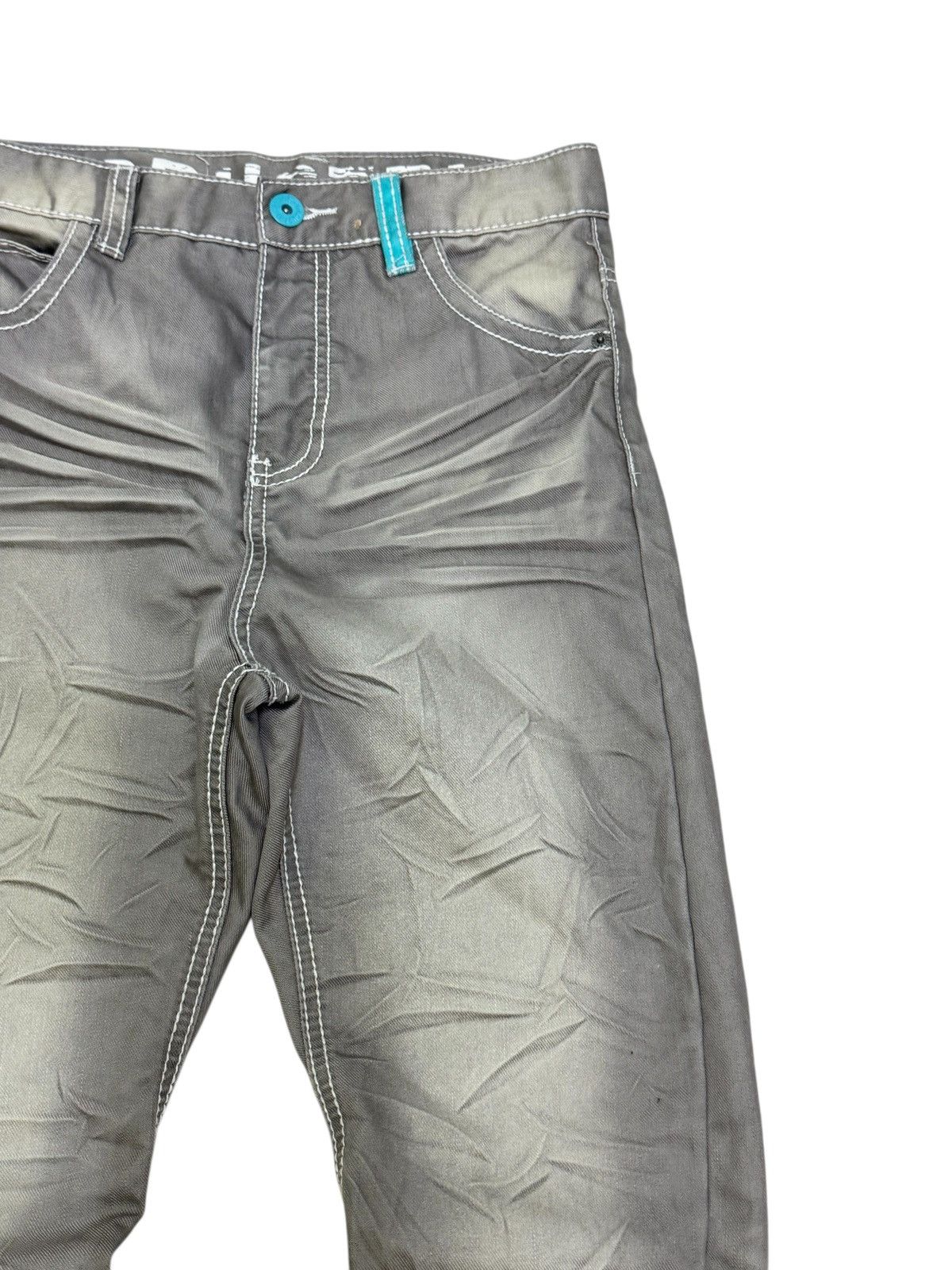 If Six Was Nine Lab Industries Wrinkled Effect Grey Pants Y2K Style Size US 28 / EU 44 - 4 Thumbnail