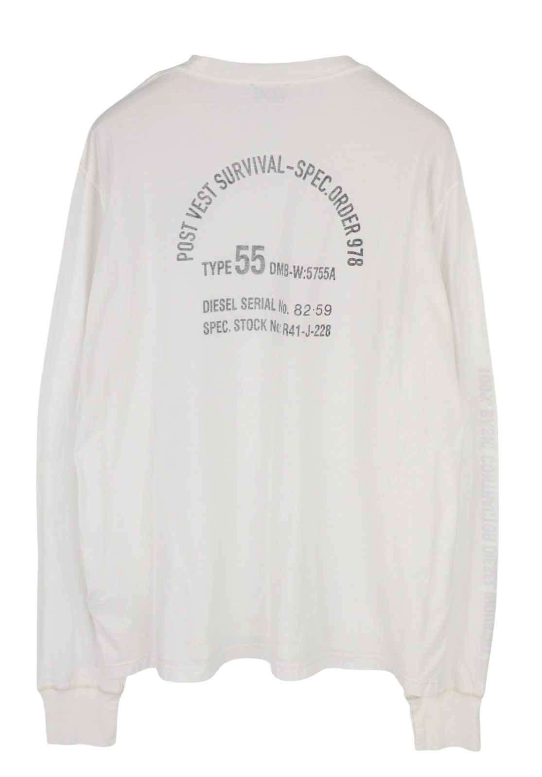 Diesel T-JUBIND-LS-SLITS 2XL White Long Sleeve Crew Tricot 85119 Size US XXL / EU 58 / 5 - 2 Thumbnail