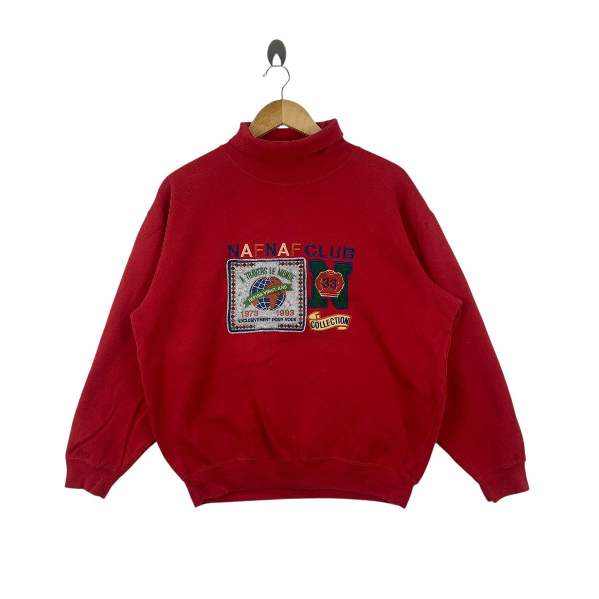 Vintage Vintage 1993 NAF NAF CLUB Embroidered Logo Sweatshirt Size XXL / US 16-18 / IT 52-54 - 3 Thumbnail