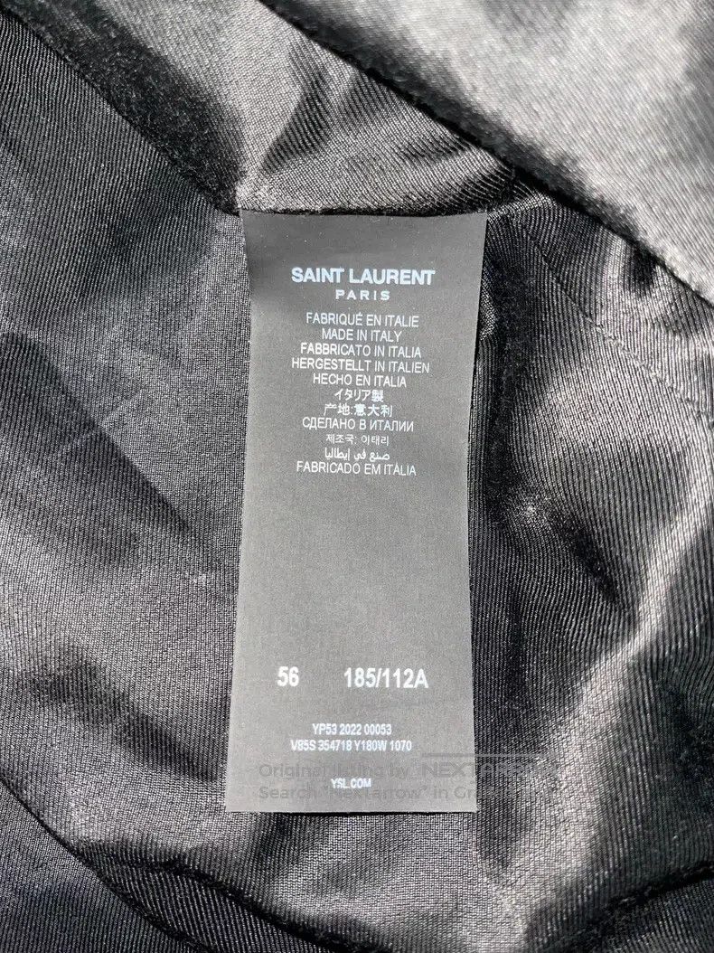 Saint Laurent Paris Saint Laurent Paris Black and White Wool Baseball Jacket Size US S / EU 44-46 / 1 - 9 Thumbnail