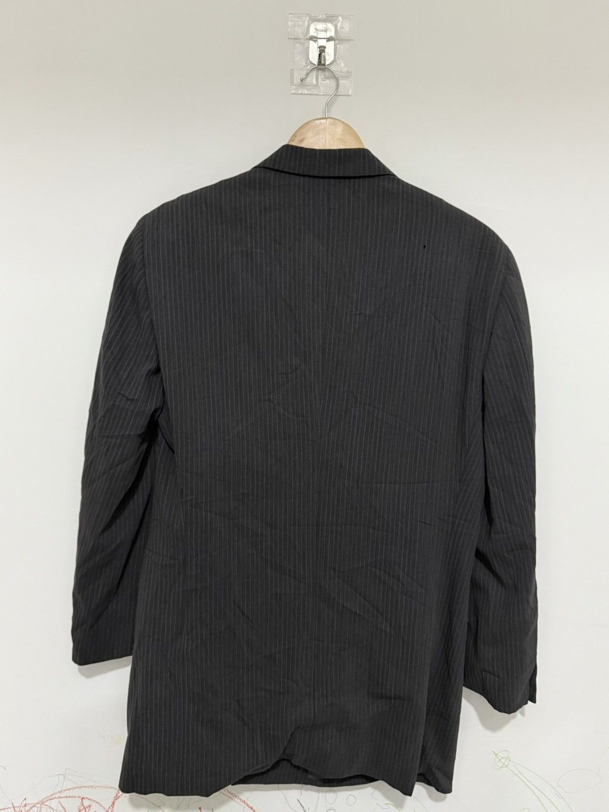 Giorgio Armani Vintage Giorgio Armani Double Breasted Stripe Blazer Size 44R - 3 Thumbnail