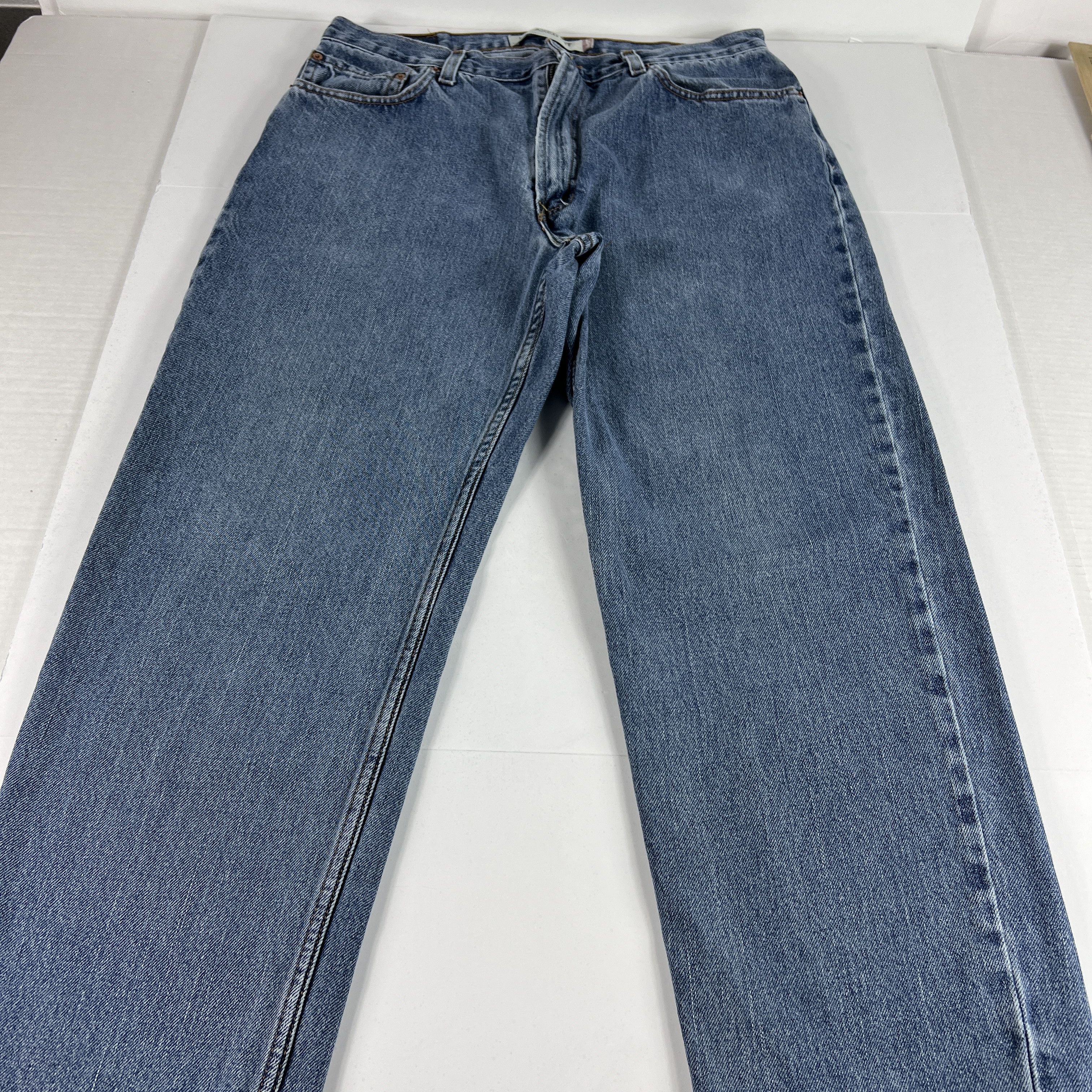 Levi's Y2K Levi's Jean 550 Relaxed Straight Blue Faded Cotton Denim Size US 34 / EU 50 - 1 Preview
