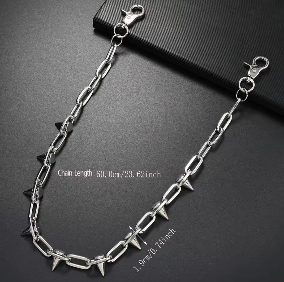 Jewelry Metal Spike Wallet chain Size ONE SIZE - 5 Thumbnail