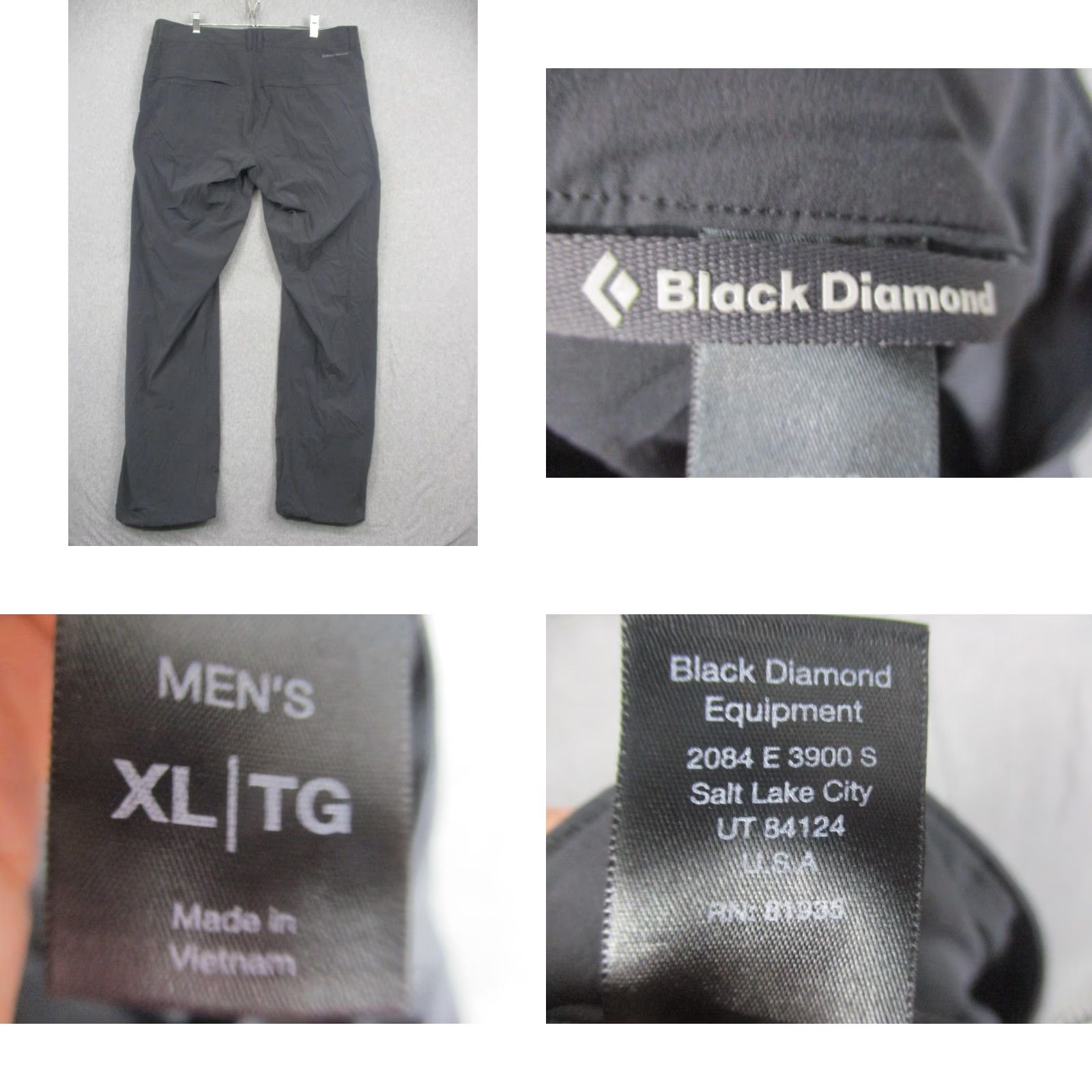 Black Diamond Black Diamond Pants Mens XL Black Hiking Climbing Softshell Adjustable Hem Size US 36 / EU 52 - 9 Thumbnail