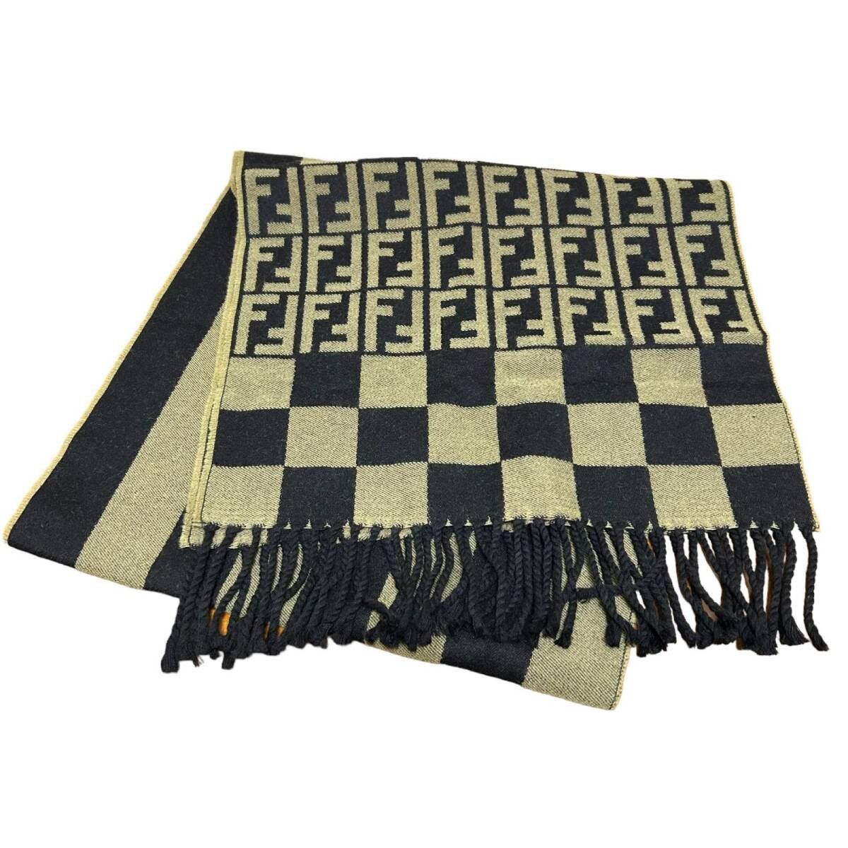 Fendi Vintage Fendi Scarf Muffler Wool Cashmere Size ONE SIZE - 8 Thumbnail