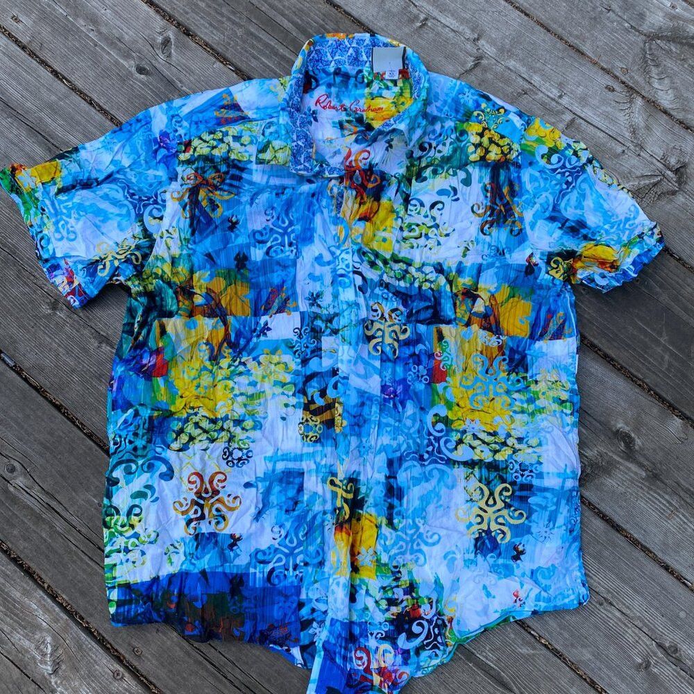 Robert Graham RARE Robert Graham Tropical Storm Floral Button Up Shirt Ca Size US XL / EU 56 / 4 - 3 Thumbnail