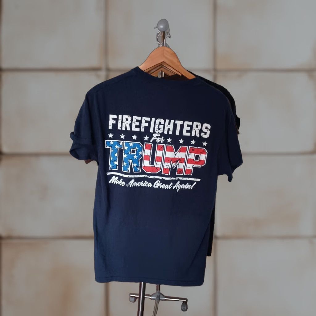 Vintage VINTAGE Maga Trump 2020 T-shirt Firefighters for Trump Shirt Men M Blue Size US M / EU 48-50 / 2 - 1 Thumbnail