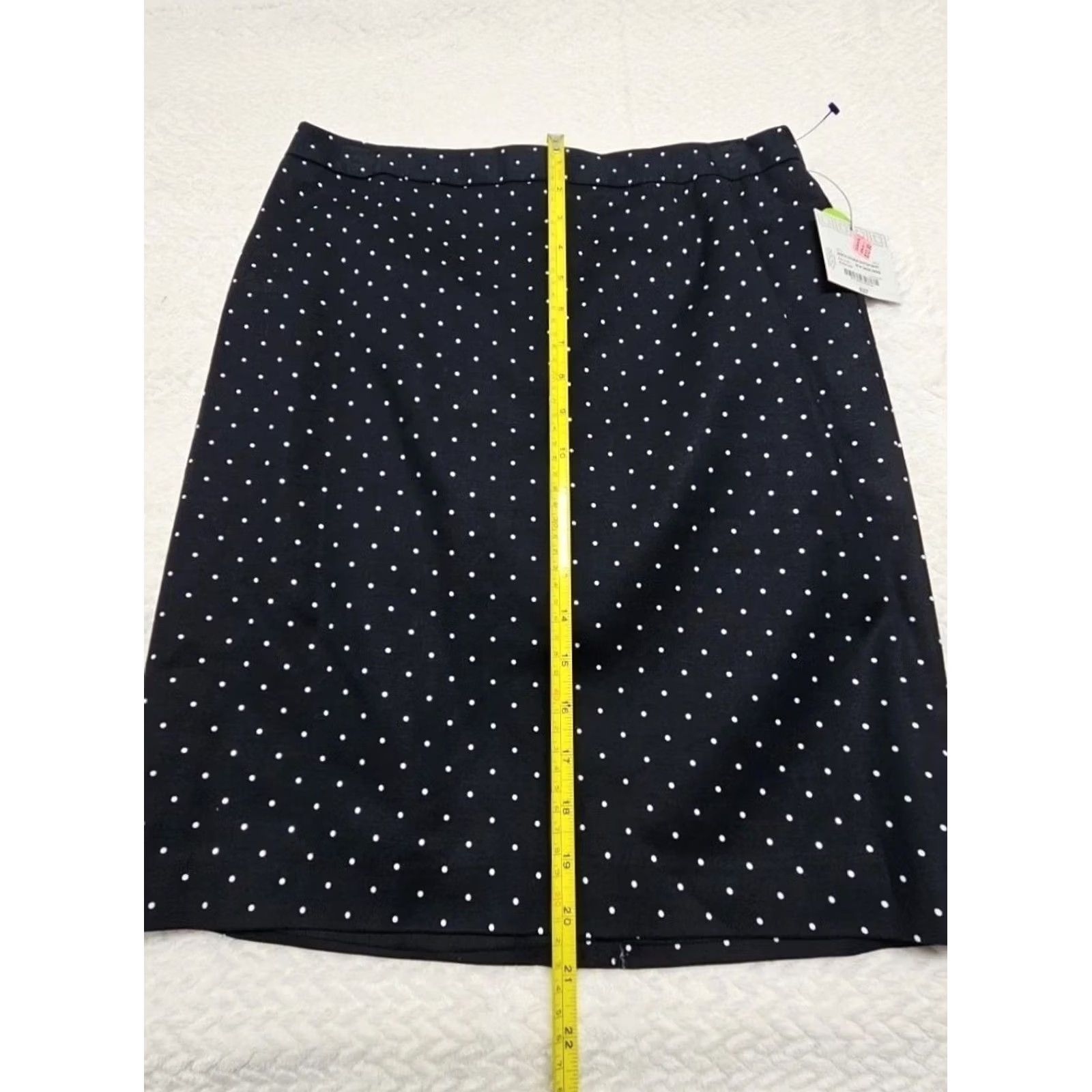 Liz Claiborne Liz Claiborne Pencil Skirt Women’s Career Size 6 Black With White Polkadots NWT Size 28" / US 6 / IT 42 - 3 Thumbnail