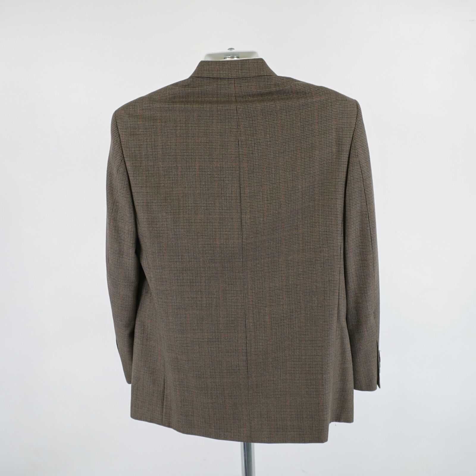 Pronto Uomo Pronto Uomo Brown Tan Tweed Wool Houndstooth Windowpane 40R Size 40R - 6 Thumbnail