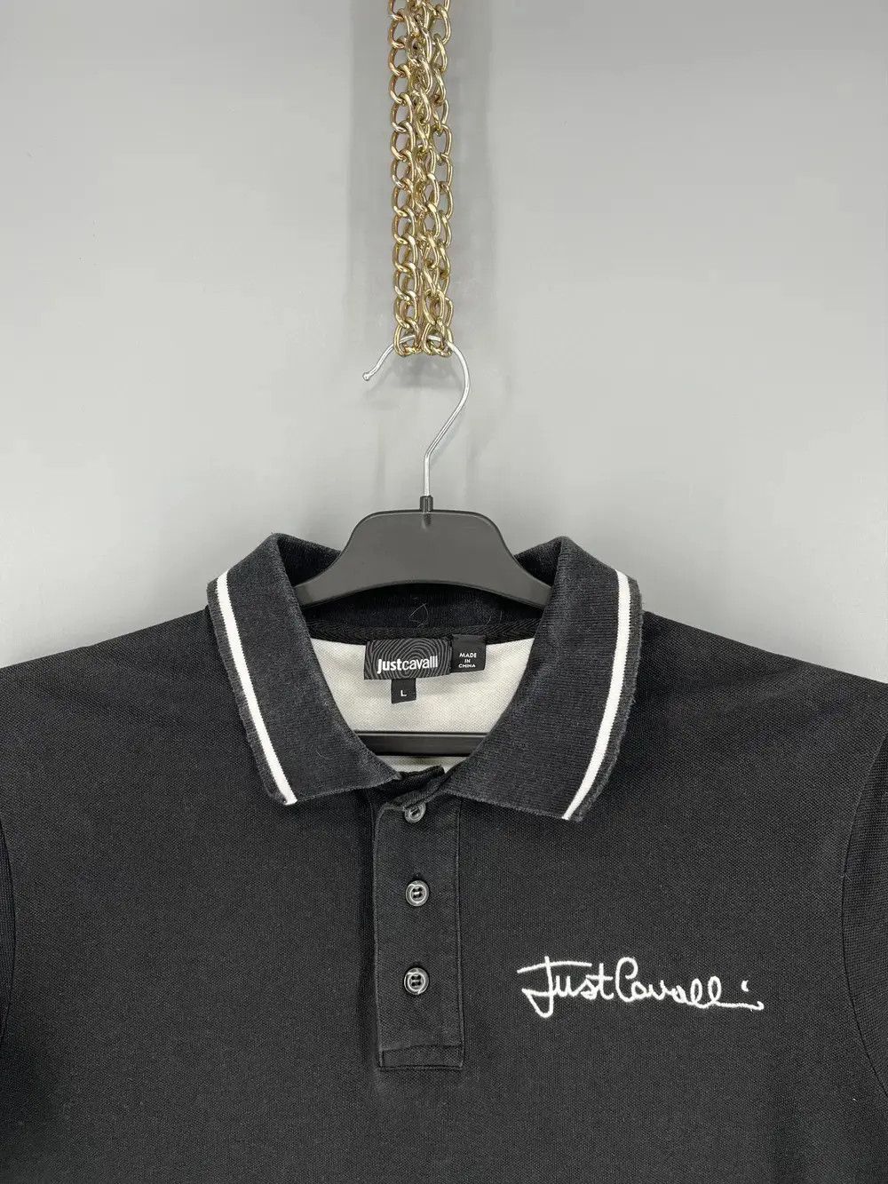 Just Cavalli Vintage Just Cavalli Embroidered Logo Polo Shirt Size US L / EU 52-54 / 3 - 9 Thumbnail