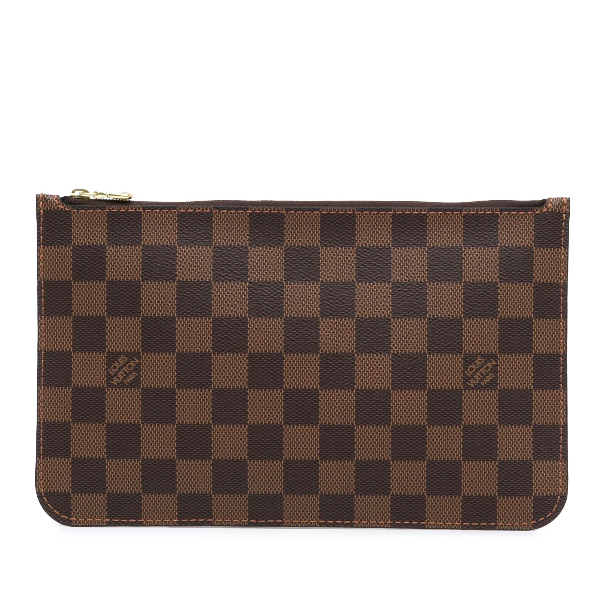 Louis Vuitton Louis Vuitton Damier Ebene Neverfull Pouch Brown Size ONE SIZE - 1 Thumbnail